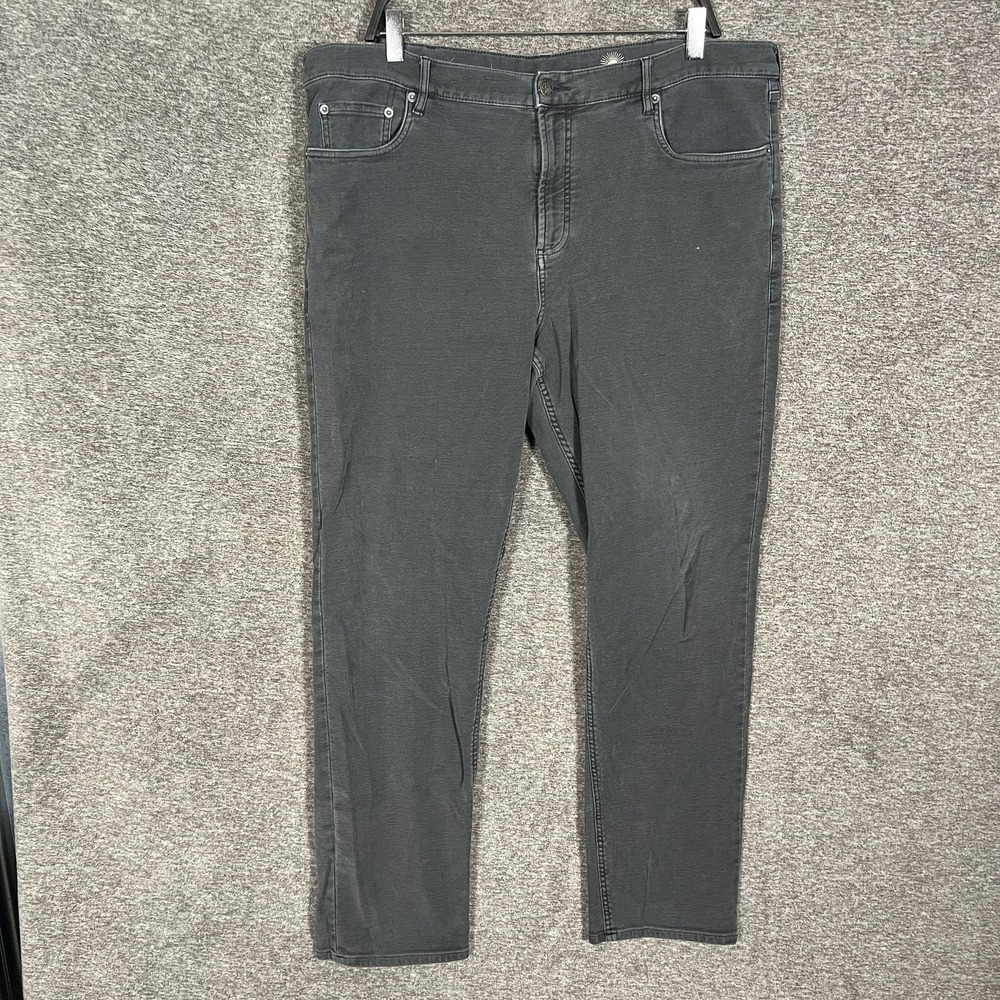 Faherty Jeans Mens 40x32 Gray Slim‎ Straight Stretch Denim Charcoal Pants Casual